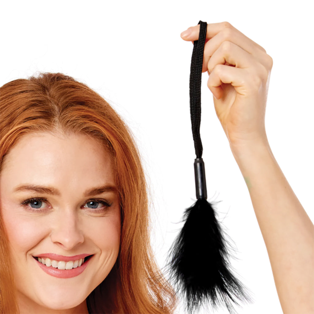 S&M Peaches 'n CreaMe Wrist Feather Ticker in Black Sensual Love > Ticklers & Teasers