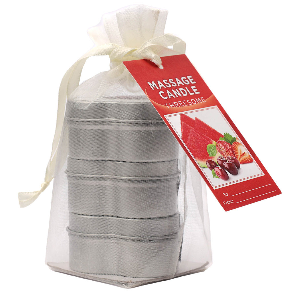 Threesome Edible Massage Candle Gift Set in Fruit Mix Sensual Love > Massage