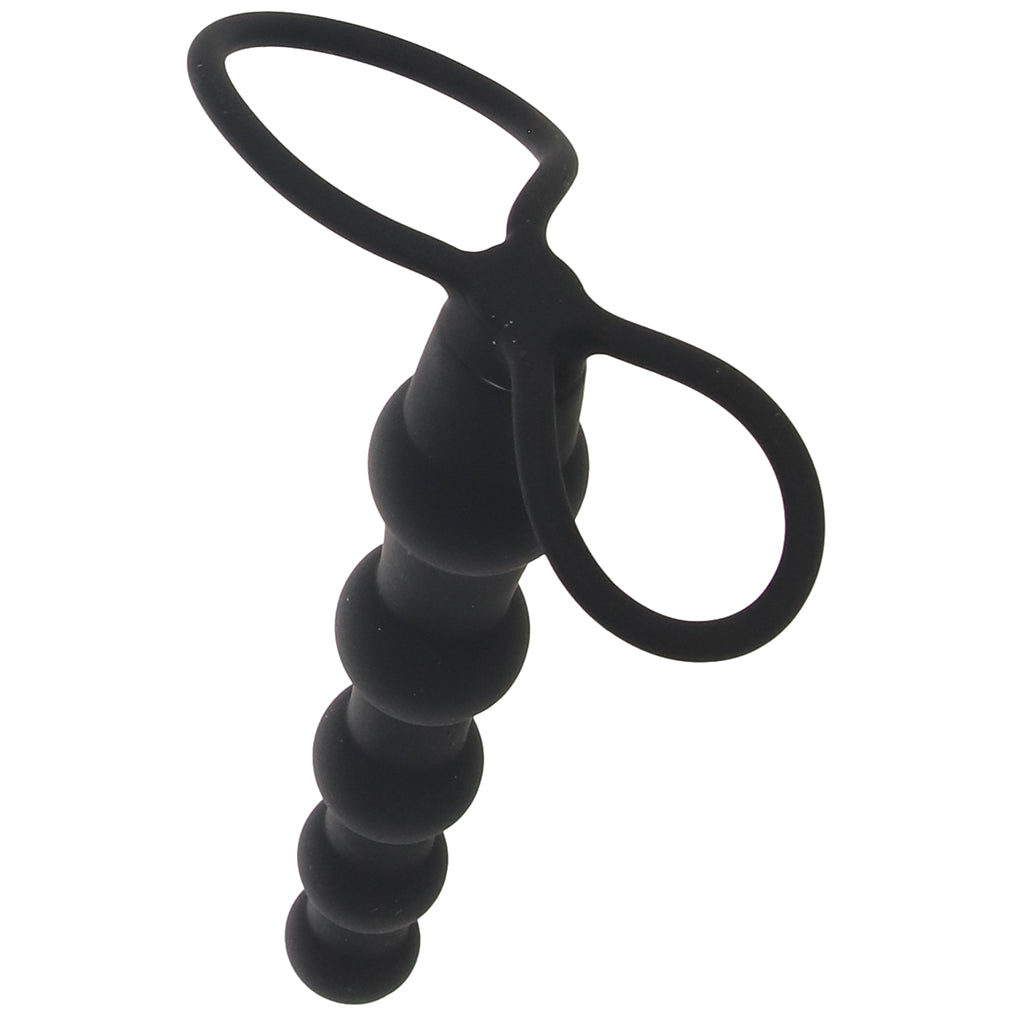 Silicone Beaded Double Rider in Black Anal Sex Toys > Anal Beads