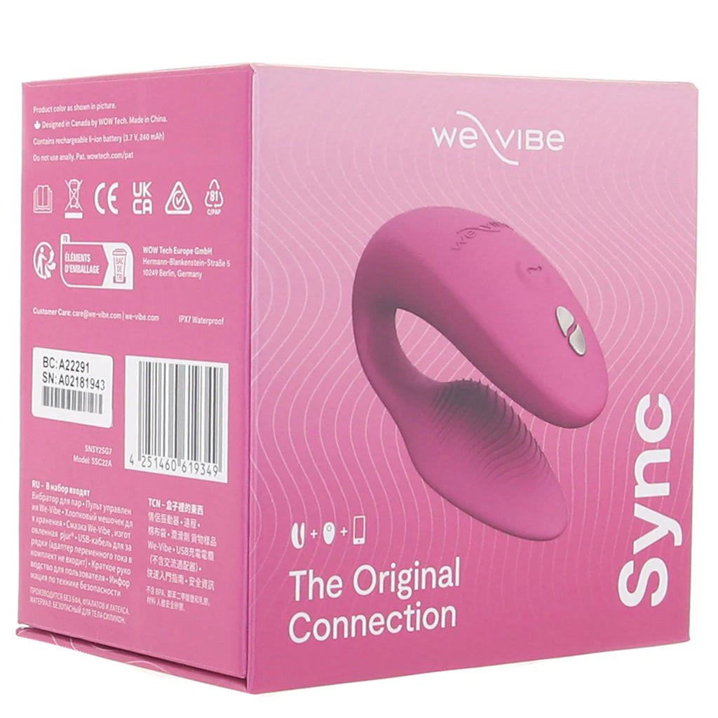 We-Vibe Sync 2 Couple's Vibe in Rose Vibrators > G-Spot Vibrators