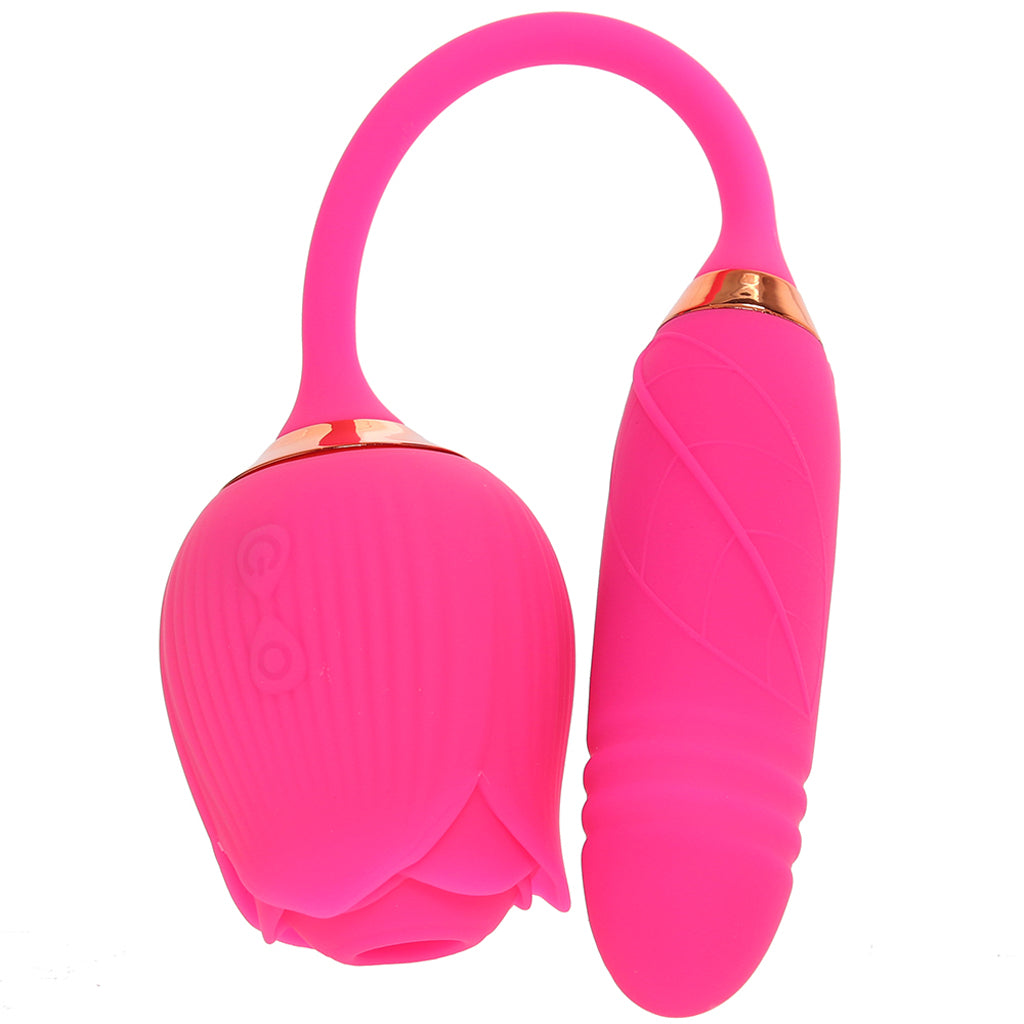Pink Pussycat Thrusting Rose Vibe Vibrators > Clitoral Stimulators