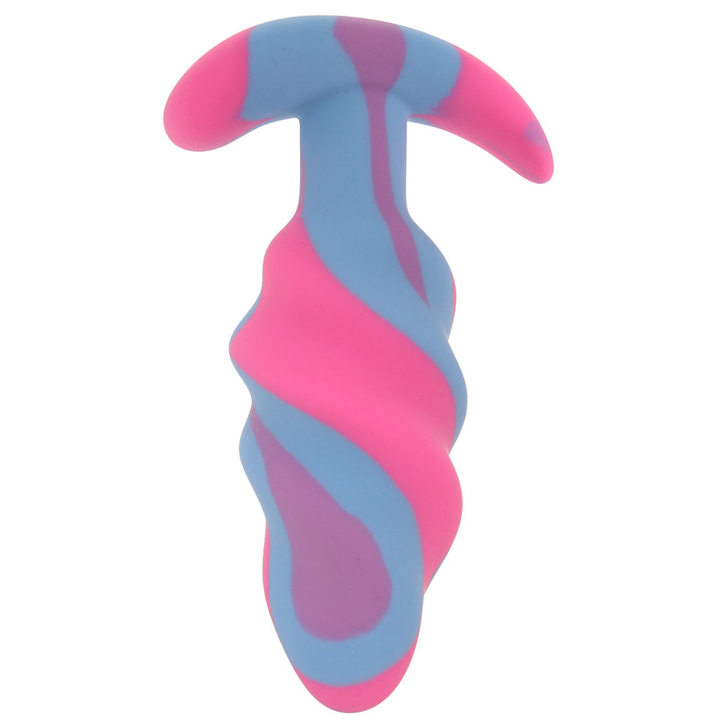 Creature Cocks Unicorn Swirl Silicone Butt Plug in Medium Anal Sex Toys > Butt Plugs
