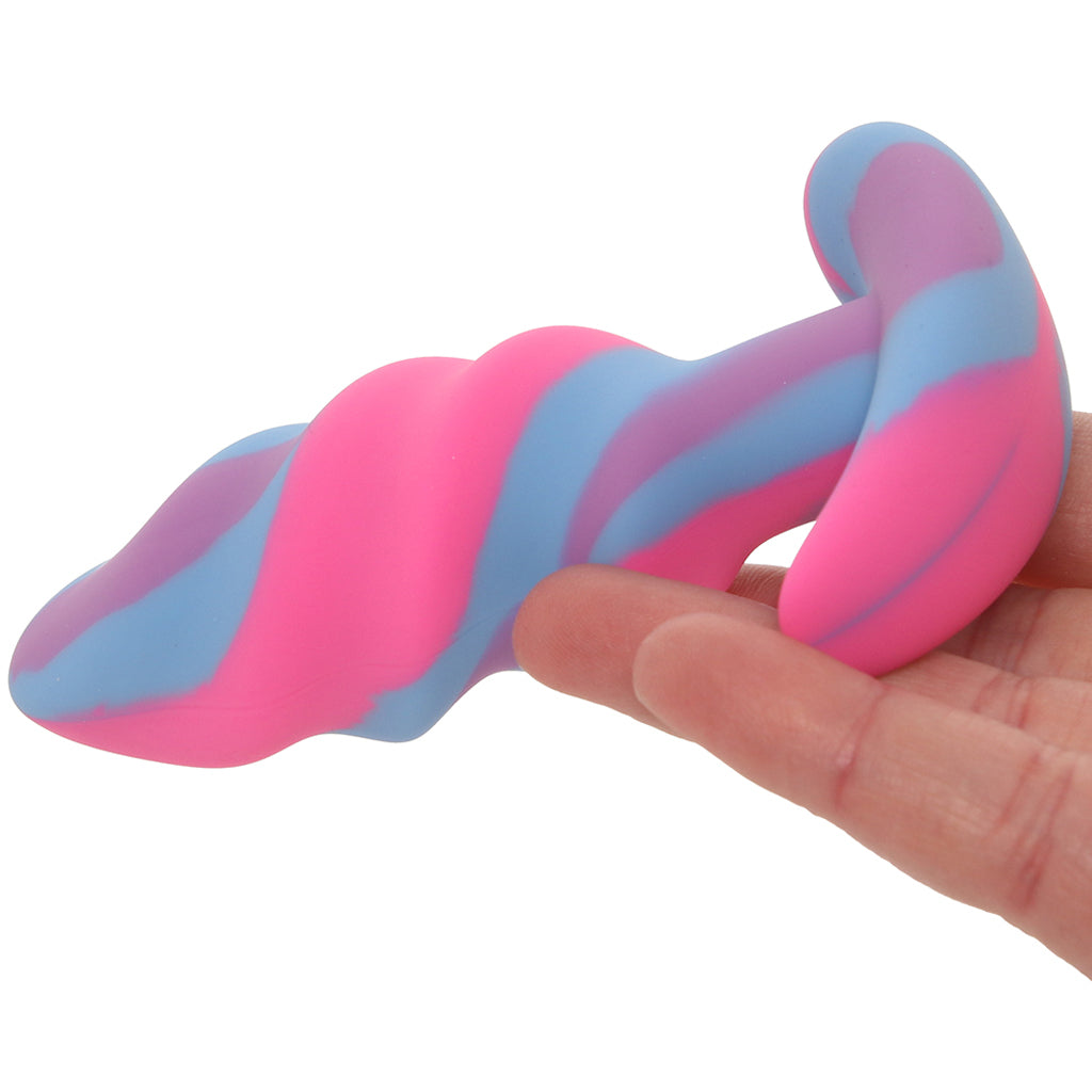 Creature Cocks Unicorn Swirl Silicone Butt Plug in Small Anal Sex Toys > Butt Plugs