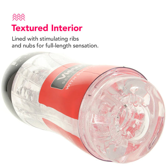PDX Elite ViewTube See-Thru Stroker Male Masturbators > Self-Contained Strokers