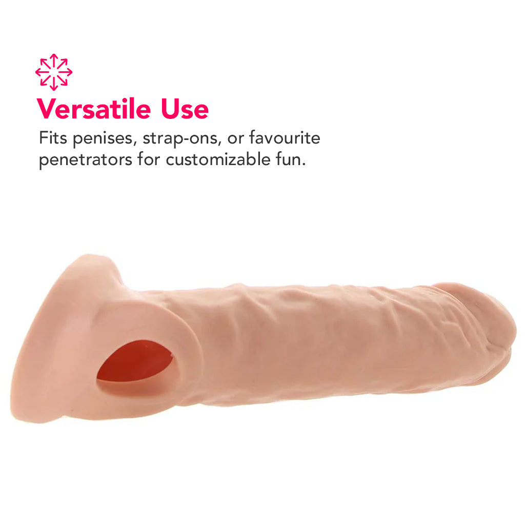 RealRock Penis Sleeve 9 Inch Extender in White Male Enhancement > Extenders and Sleeves