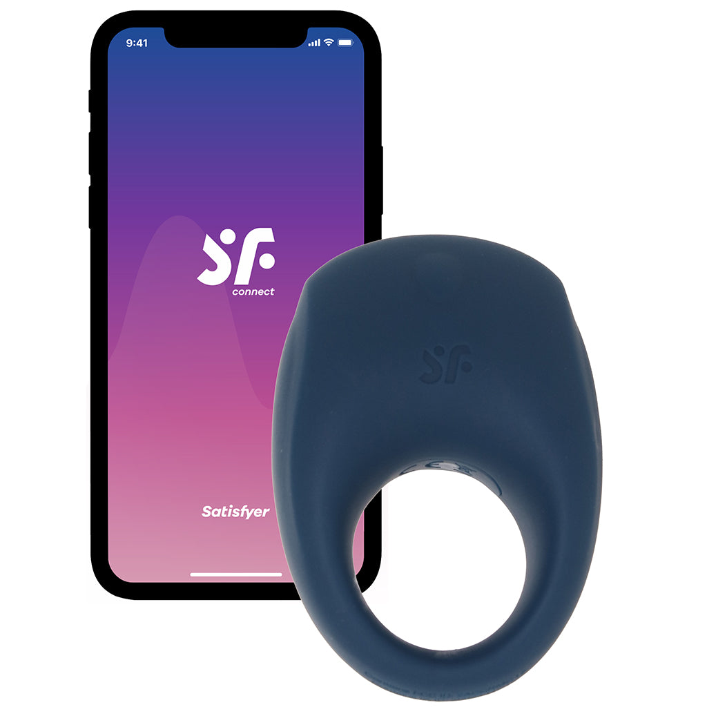 Satisfyer Strong One Ring Vibe in Blue Cock Rings