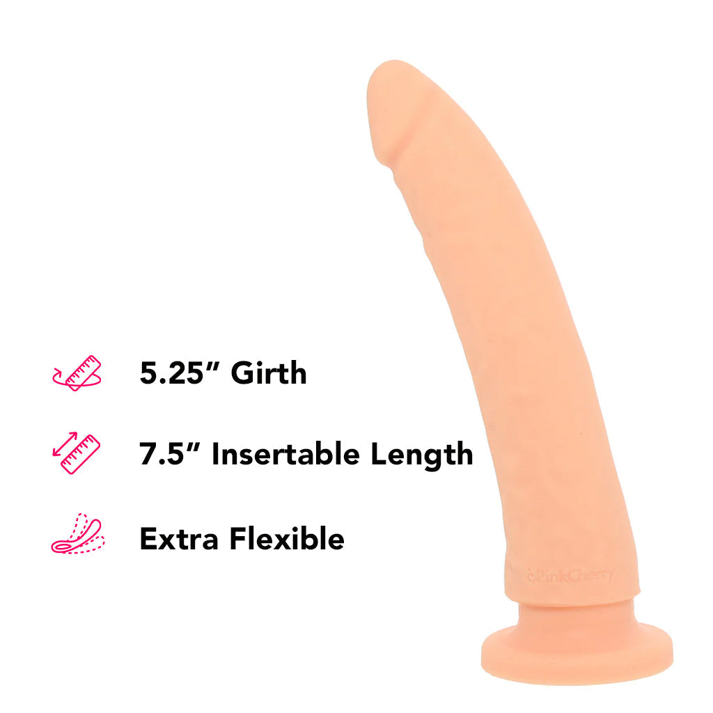 PinkCherry Premium 7.5 Inch Light Silicone Realistic Dildo Dildo Sex Toys > Realistic Dildos