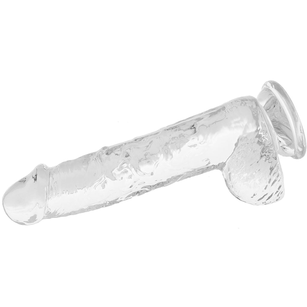 RealRock 6 Inch Realistic Ballsy Dildo in Crystal Clear Dildo Sex Toys > Realistic Dildos