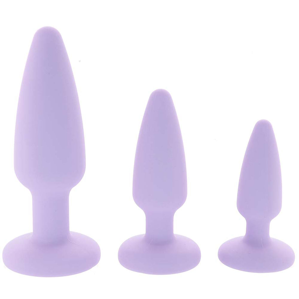 First Time Crystal Booty Anal Plug Set in Purple Anal Sex Toys > Butt Plugs