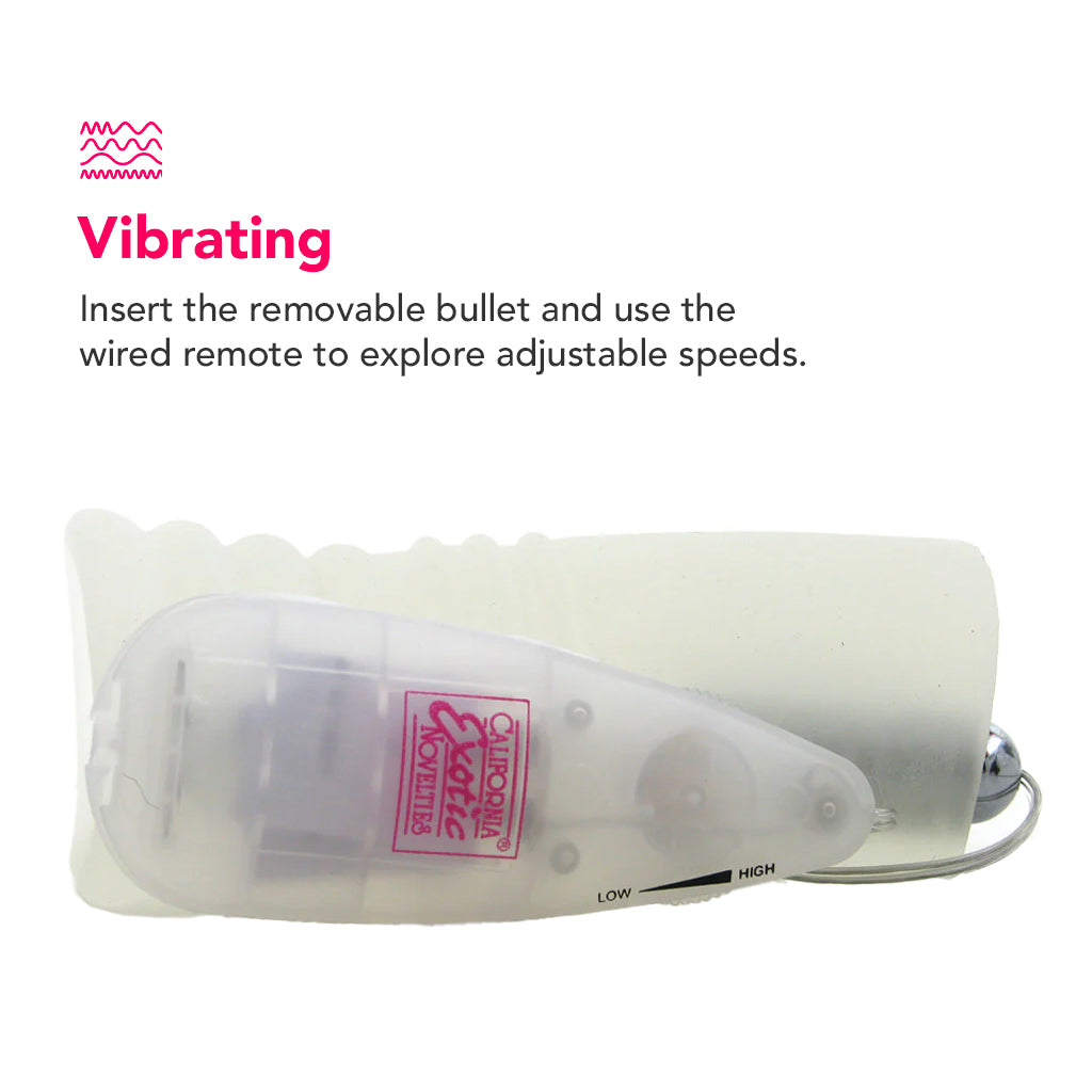 Vibrating Glow Super Head Honcho in White Male Masturbators > Pocket Strokers
