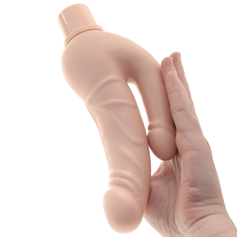 Power Stud Rechargeable Over & Under Vibe in White Dildo Sex Toys > Realistic Dildos