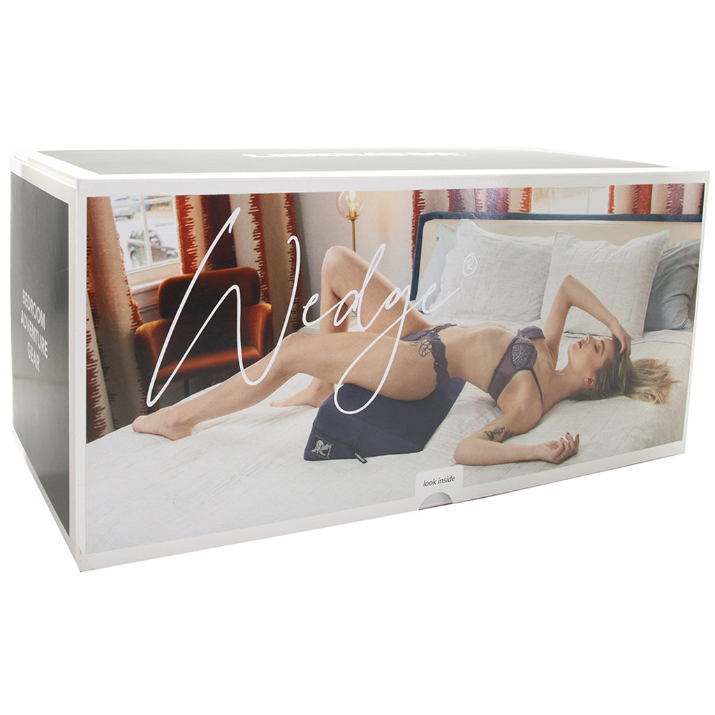 Wedge Sex Pillow in Velvet Blue Sex Furniture > Sex Machine
