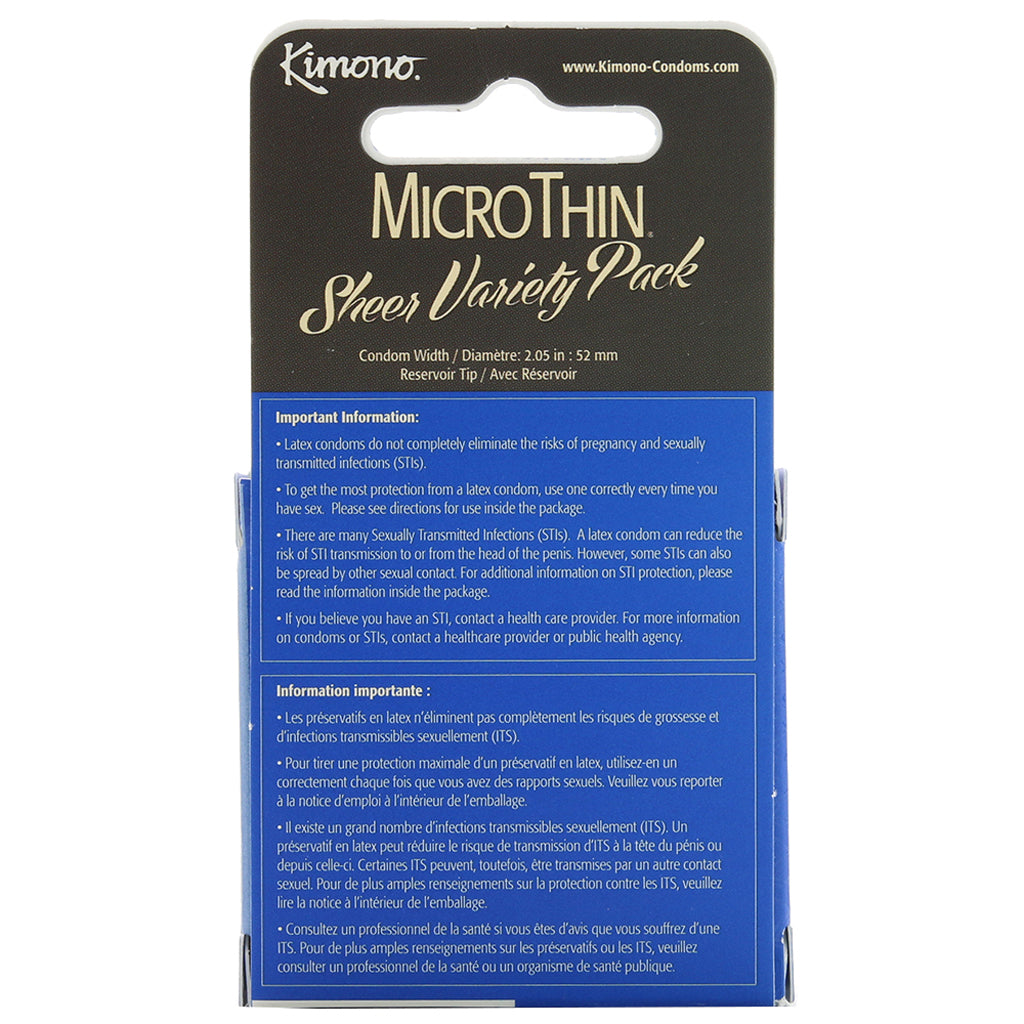 MicroThin Sheer Variety Pack Condoms in 3 Pack Condoms