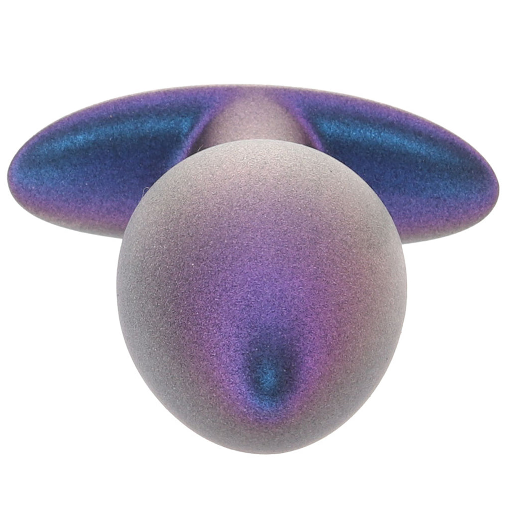 Ouch! Smooth Silicone 3.1 Inch Butt Plug in Metallic Blue Anal Sex Toys > Butt Plugs