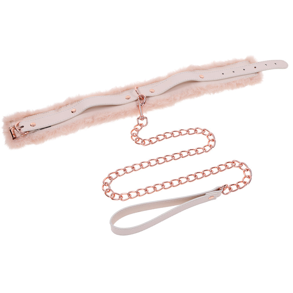 S&M Peaches 'n CreaMe Fur Collar and Leash Bondage and Fetish > Leashes and Collars