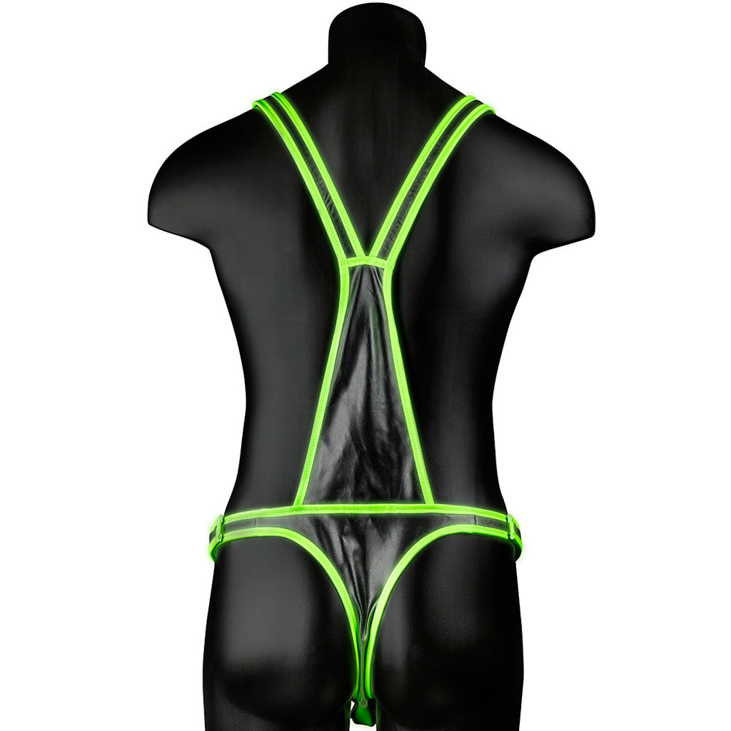 Ouch! Glow In The Dark Full Body Harness /XL Bondage and Fetish > Men's Bondage Wear