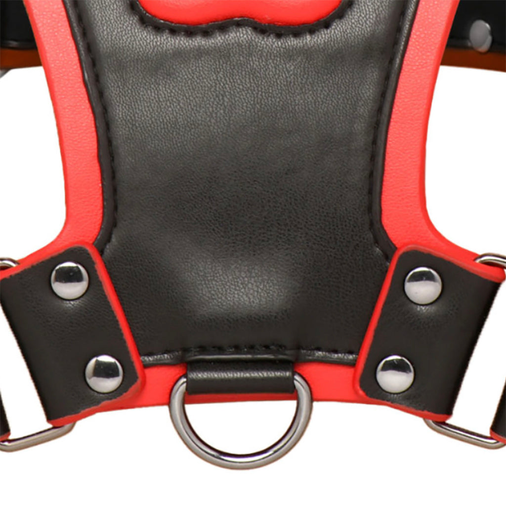 Master Series Alpha Pup Bulldog Harness in Red Bondage and Fetish > Men's Bondage Wear