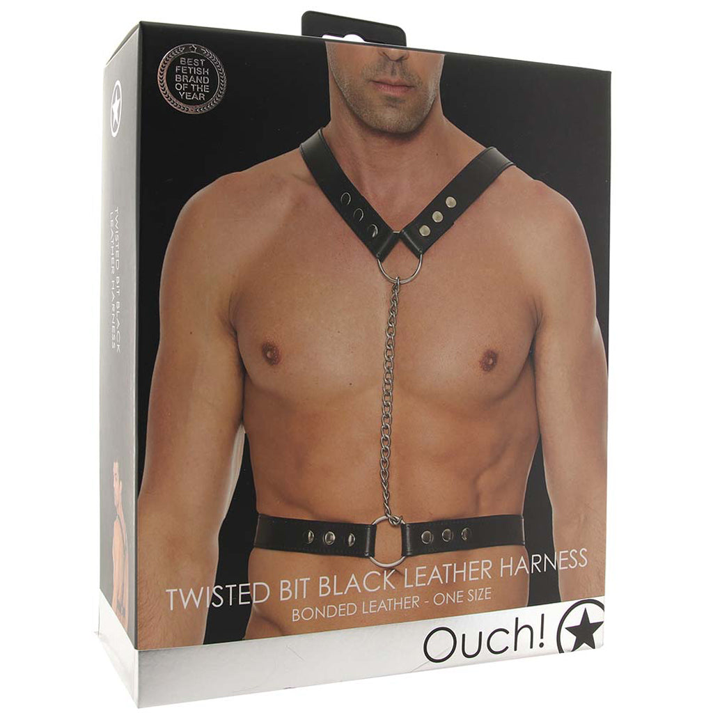 Ouch! Twisted Bit Bonded Leather Harness Bondage and Fetish > Tools & Accessories