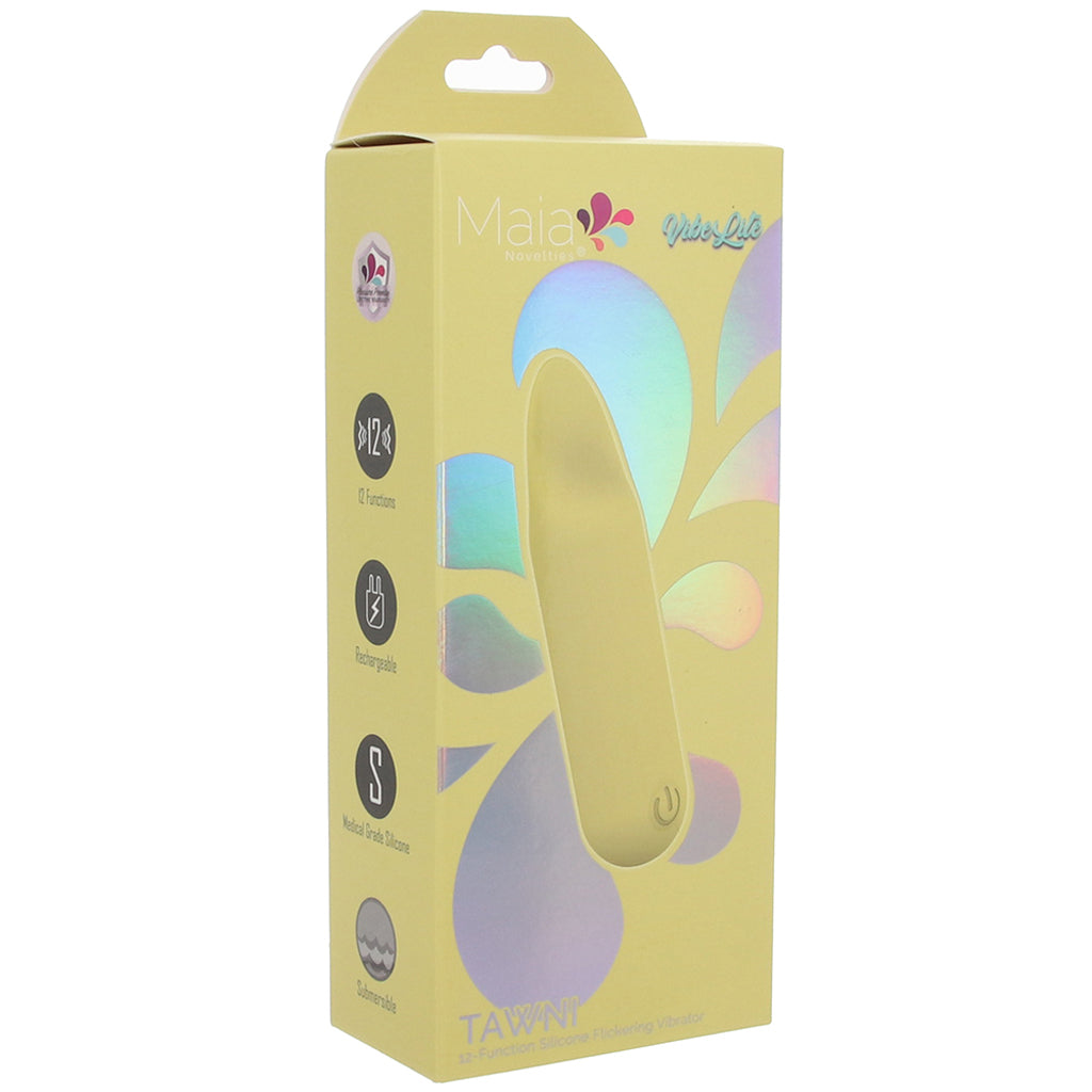 Tawni Silicone Flickering Bullet Vibe in Yellow Vibrators > Bullet and Egg Vibrators