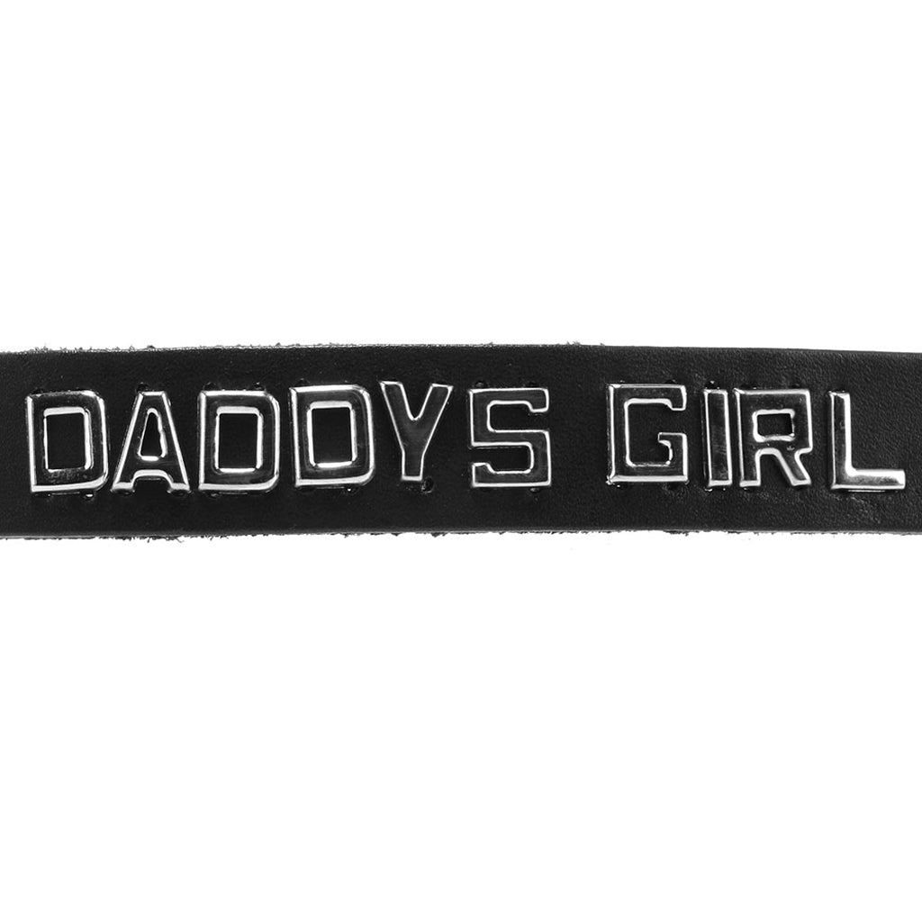 Daddy's Girl Leather Word Band Collar Bondage and Fetish > Leashes and Collars