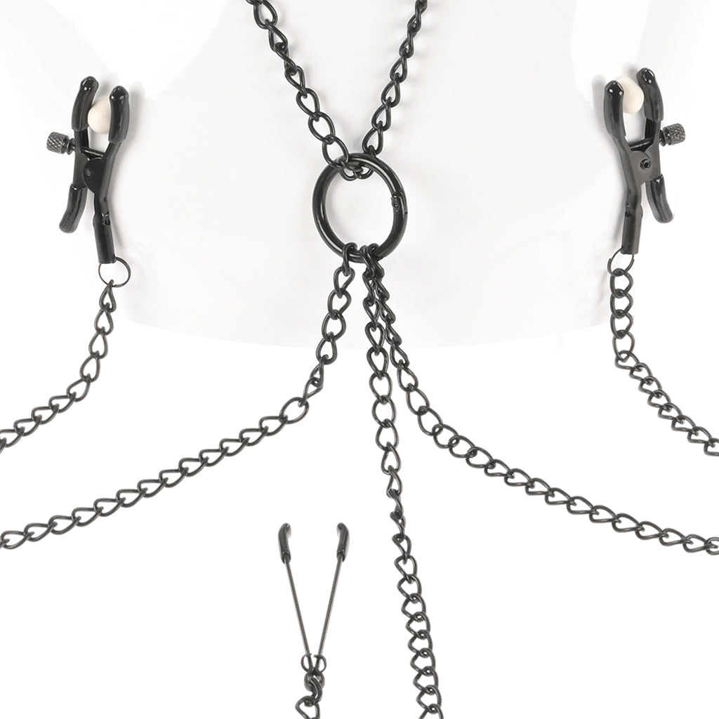 Saffron Nipple to Clit Set Bondage and Fetish > Nipple Stimulators & Clamps