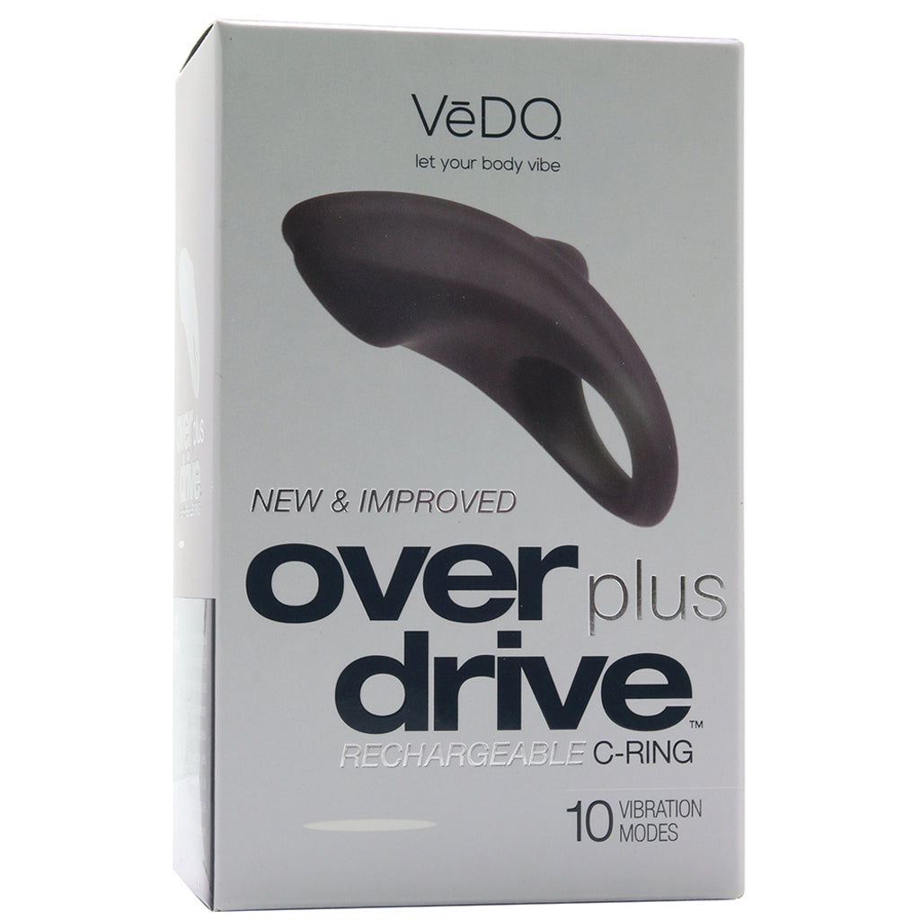 Over Drive Plus Rechargeable C-Ring in Just Black Cock Rings