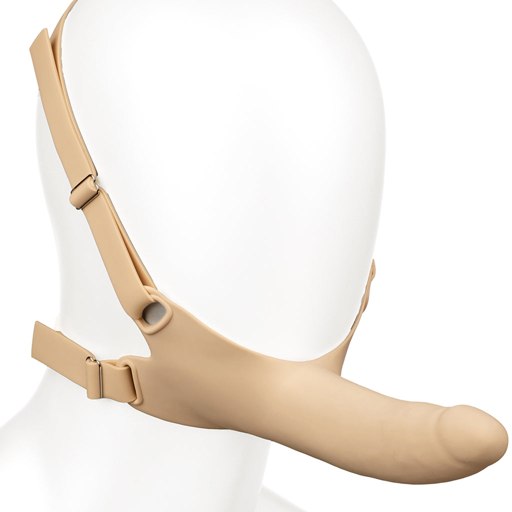 Accommodator Silicone Chin Strap Dildo in Ivory Dildo Sex Toys > Strap-On and Harnesses
