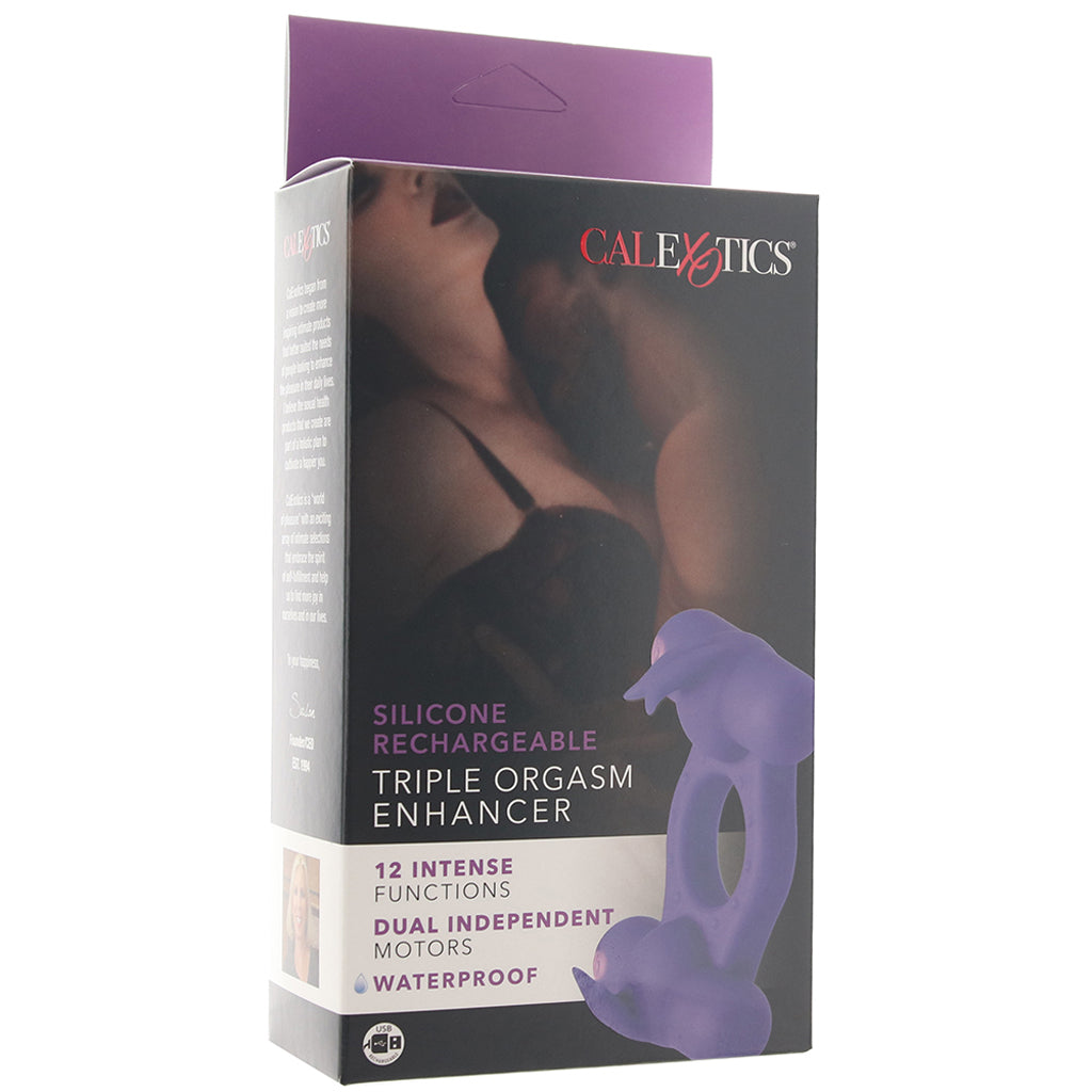 Silicone Triple Orgasm Enhancer Vibrating Ring Cock Rings