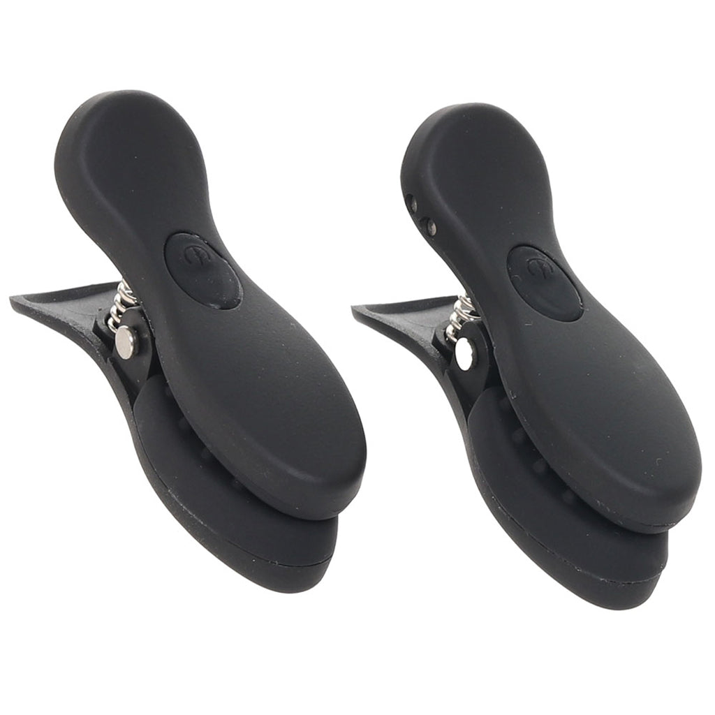 Master Series Dark Grip Vibrating Nipple Clamps Bondage and Fetish > Nipple Stimulators & Clamps