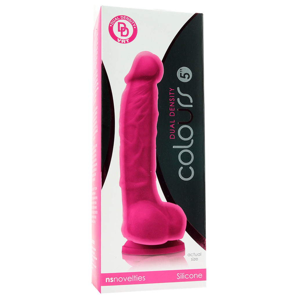 Colours 5 Inch Dual Density Silicone Dildo in Pink Dildo Sex Toys > Silicone Dildos