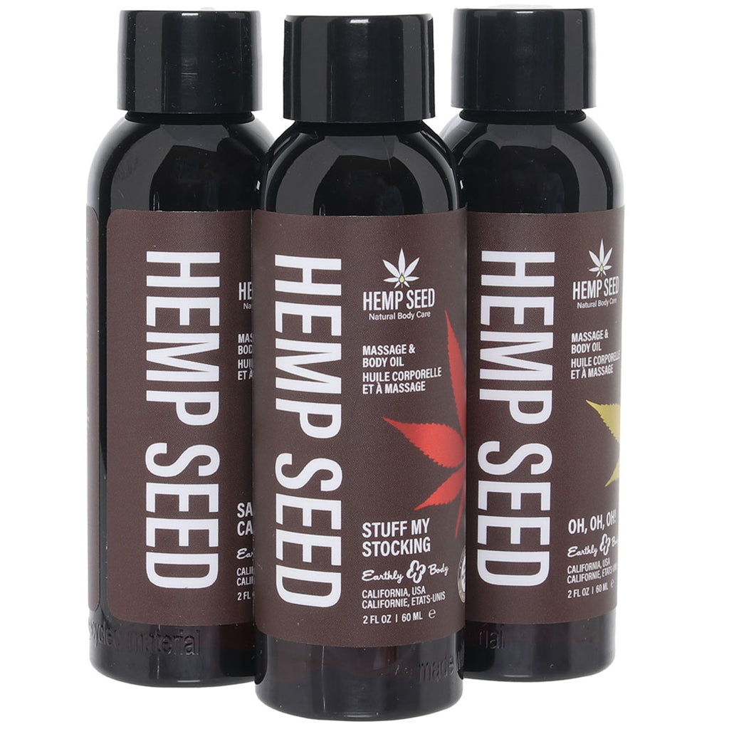 Hemp Seed Massage Oil Gift Set in 3 x 2oz/60ml Sensual Love > Massage