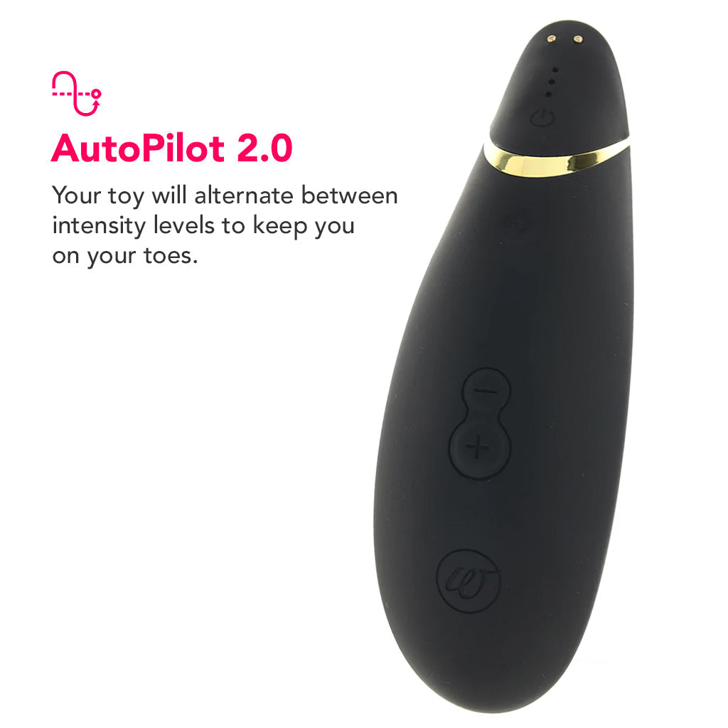 Womanizer Premium 2 Pleasure Air Stimulator in Black Vibrators > Clitoral Stimulators