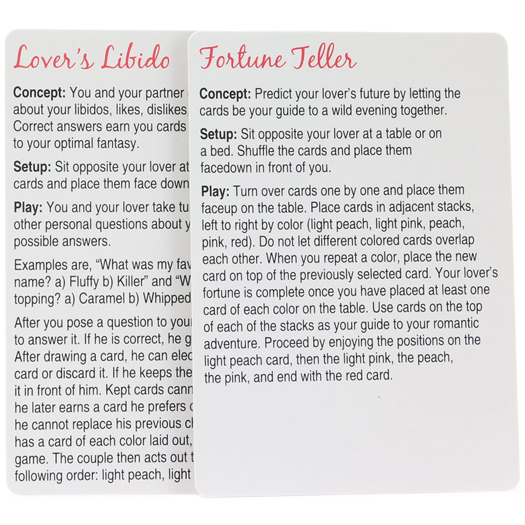 The Oral Sex Adventures Card Game Sensual Love > Games