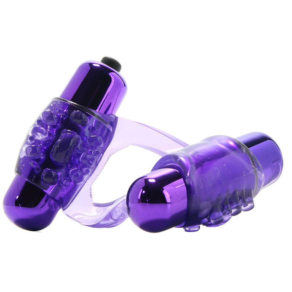 Duo-Vibrating Super Ring in Purple Cock Rings