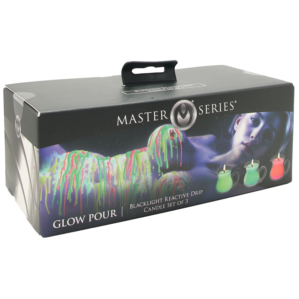 Master Series Glow Pour UV Drip Candle Set Bondage and Fetish > Tools & Accessories