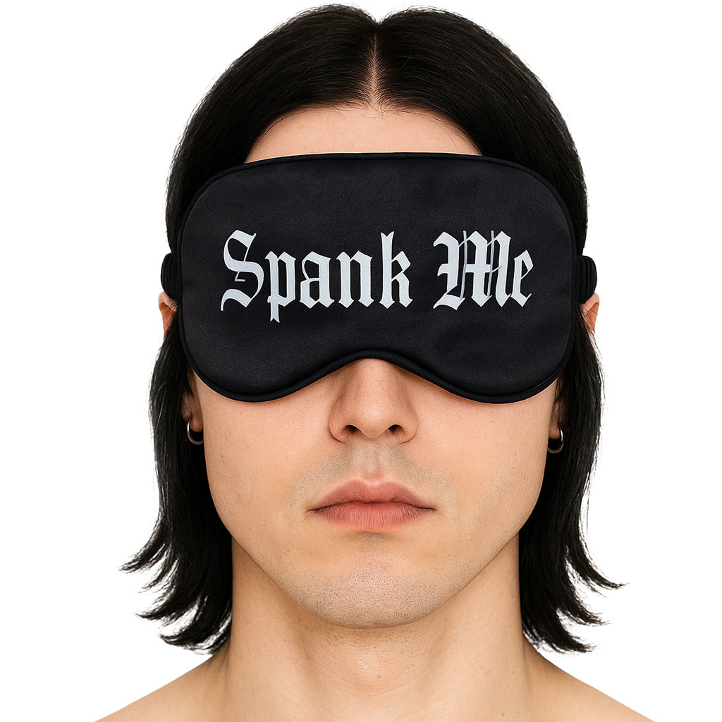 Ouch! Printed Satin Spank Me Blindfold Bondage and Fetish > Pleasure Masks and Dress Up Play