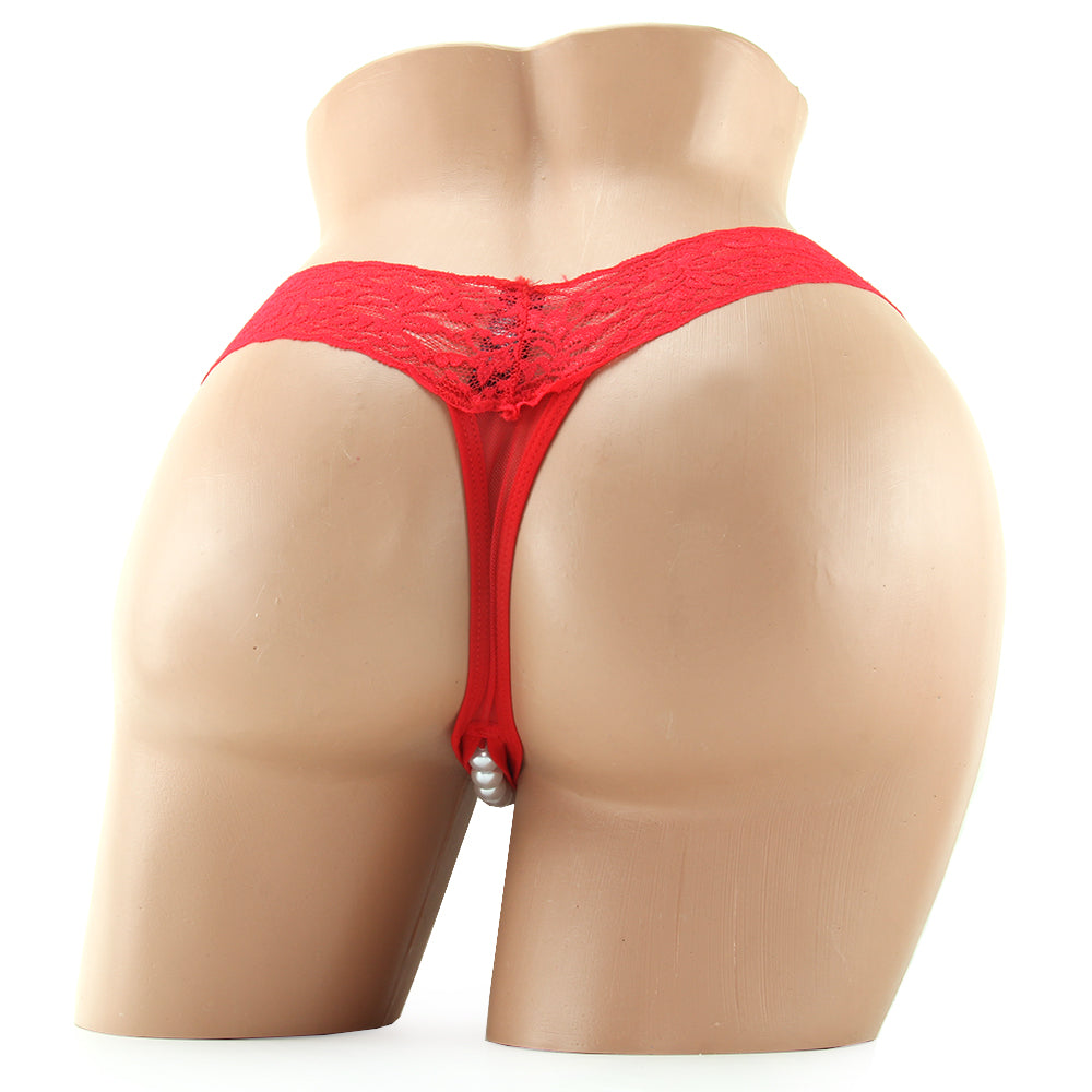 Stimulating Panties with Pearl Pleasure Beads Red /L Vibrators > Wearable & Panty Vibrators