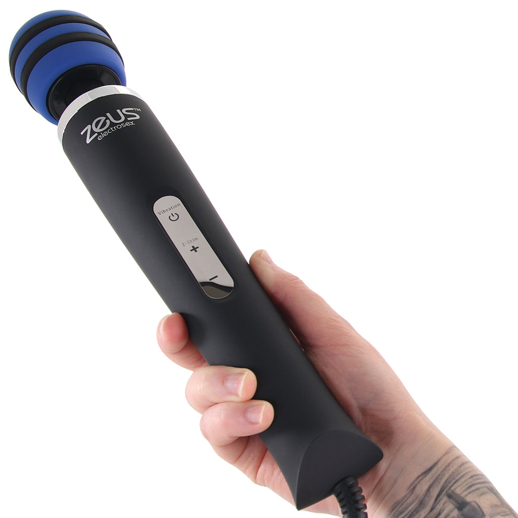 Zeus Blue Arc Plug In E-Stim Vibrating Wand Vibrators > Wands