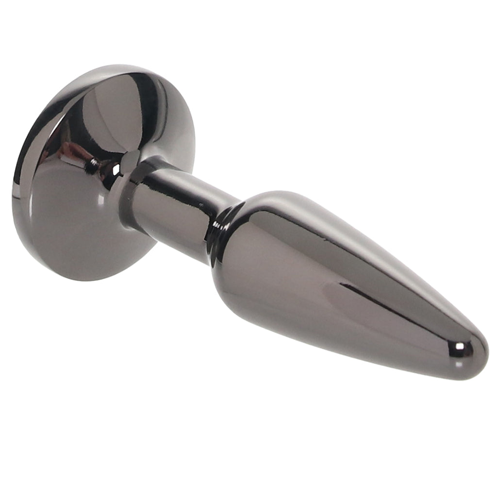 Rear Assets Small Tapered Butt Plug in Gunmetal Anal Sex Toys > Butt Plugs