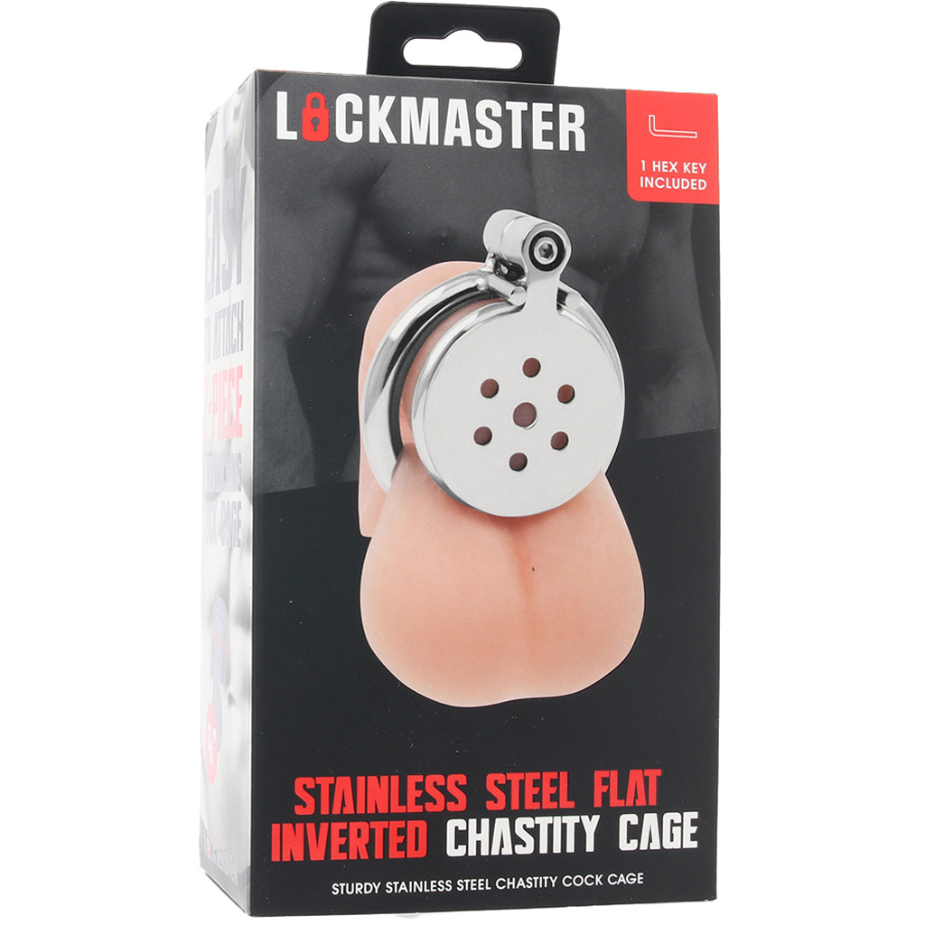 Lockmaster Flat Inverted Chastity Cage Bondage and Fetish > Cock and Ball Devices