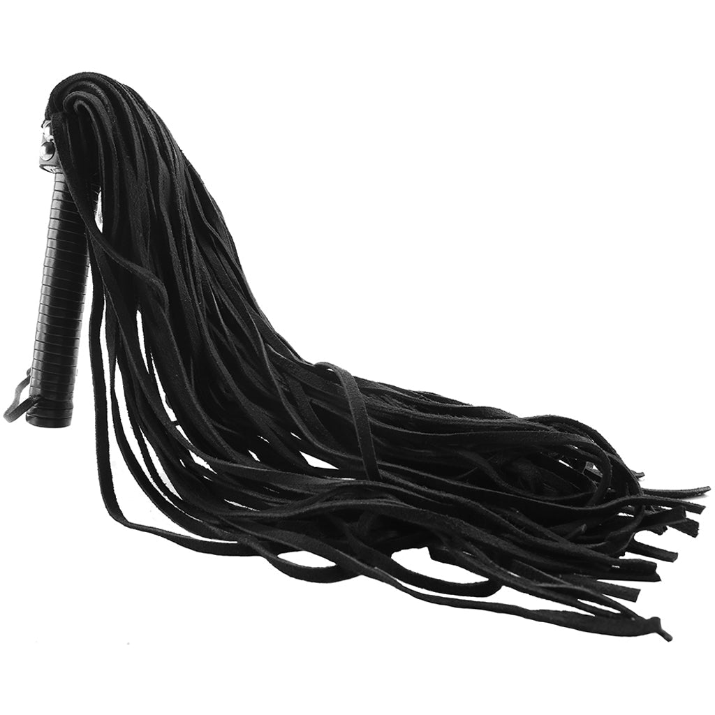 Long Suede Flogger in Black Bondage and Fetish > Whips and Crops