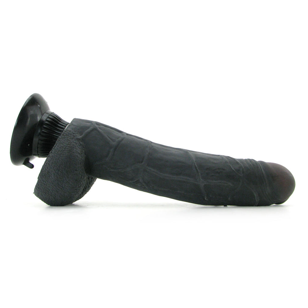 Real Feel Deluxe 9 Inch Vibrating Wall Banger Dildo in Blac Vibrators > Realistic Vibrator Dildos