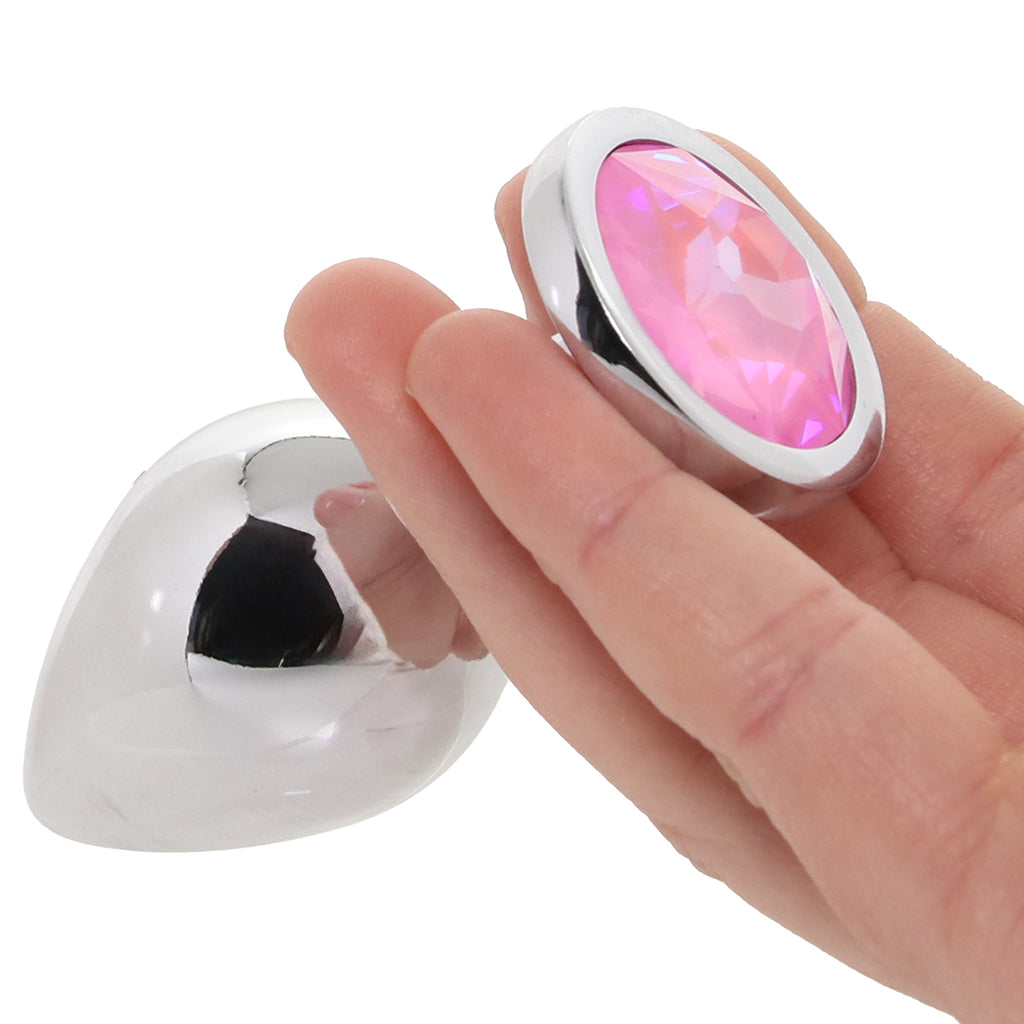 Rear Assets Medium Pink Gem Plug Anal Sex Toys > Butt Plugs