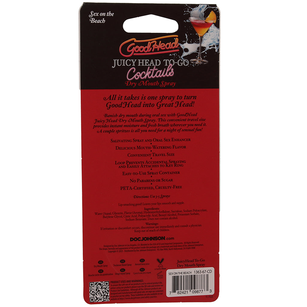 GoodHead Dry Mouth Spray To-Go in Sex On The Beach Lubes and Lotions > Flavored Sex Lubes