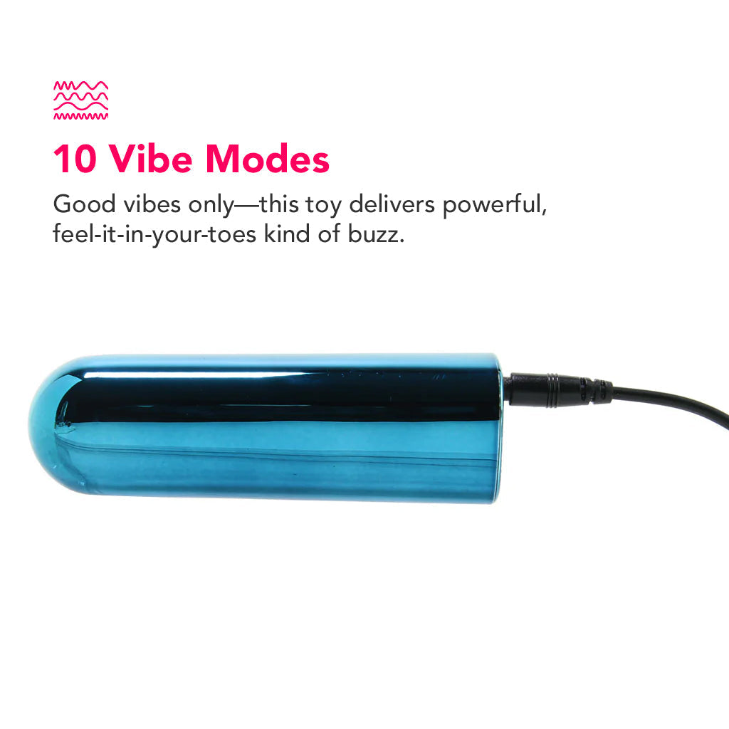 Glam Rechargeable Bullet Vibrator in Blue Vibrators > Bullet and Egg Vibrators