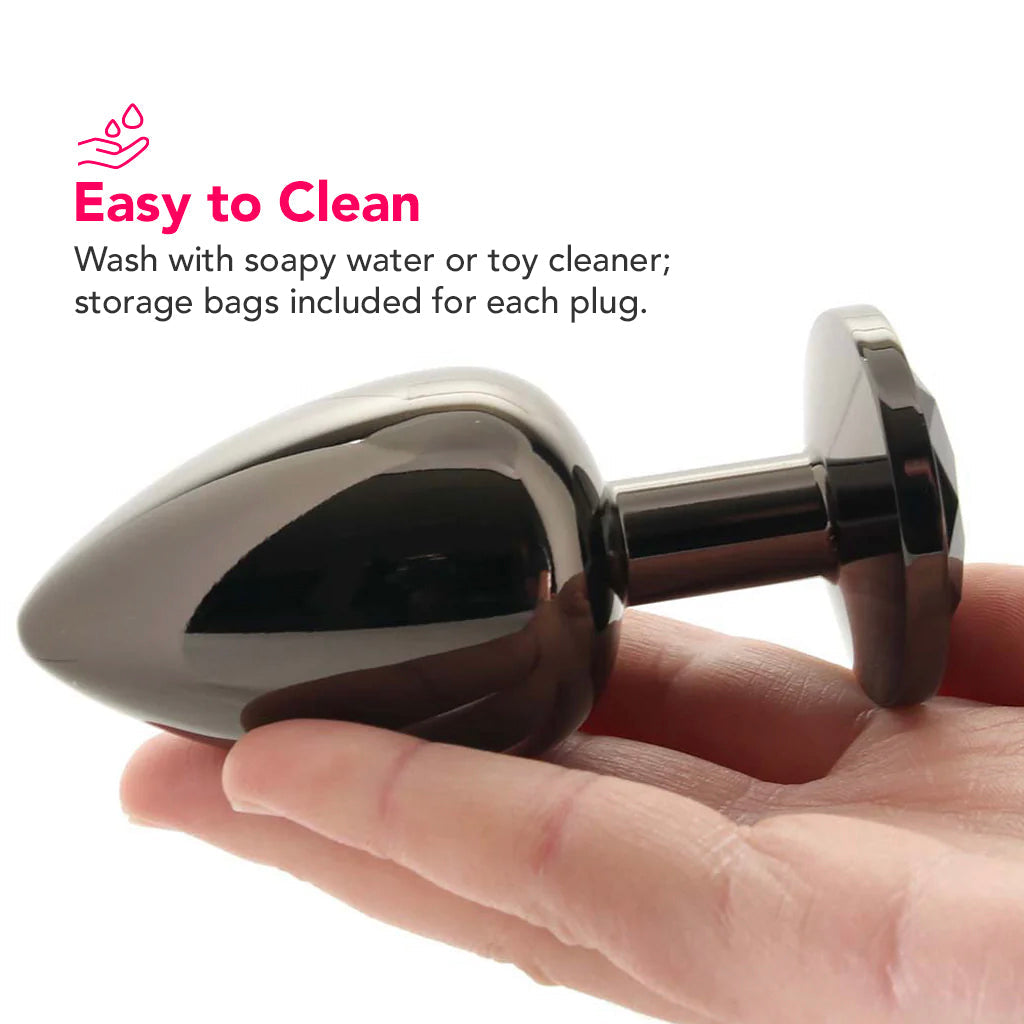 Black Gem Anal Plug Set Anal Sex Toys > Butt Plugs