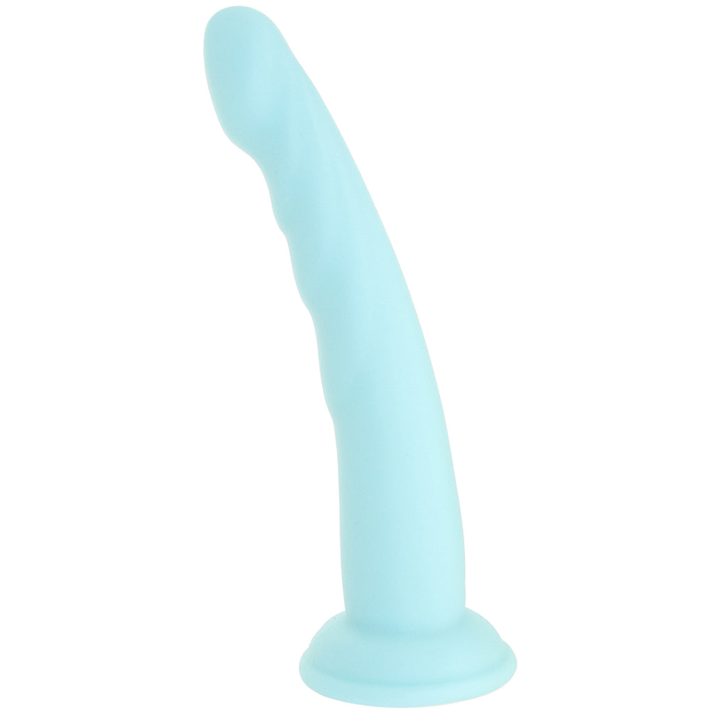 Dillio Platinum Slim Seven Dildo in Teal Dildo Sex Toys > G-Spot Dildos