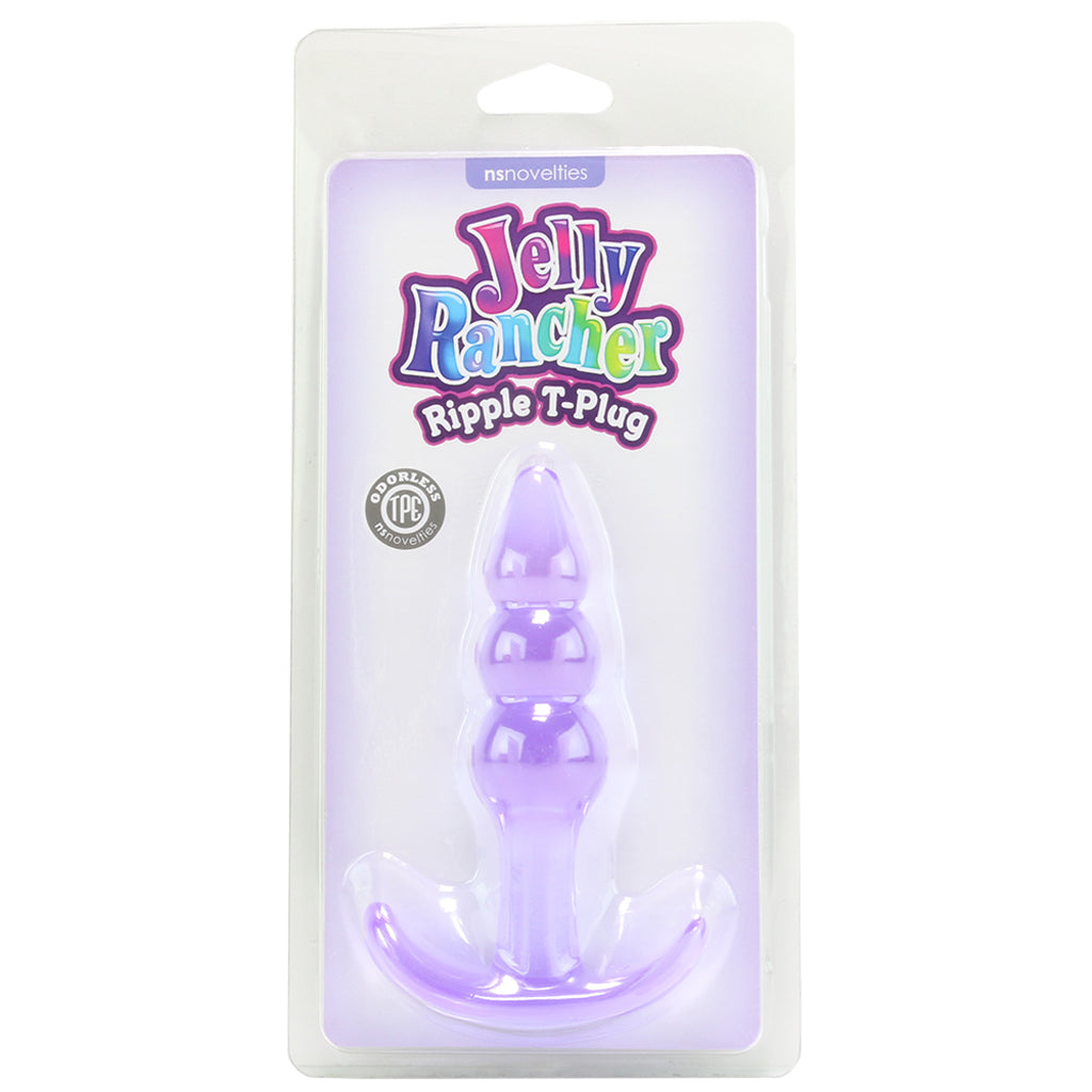 Jelly Rancher Ripple T Butt Plug in Purple Anal Sex Toys > Butt Plugs