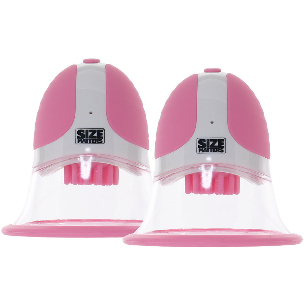 Size Matters Rotating Nipple Suckers in Pink Bondage and Fetish > Nipple Stimulators & Clamps