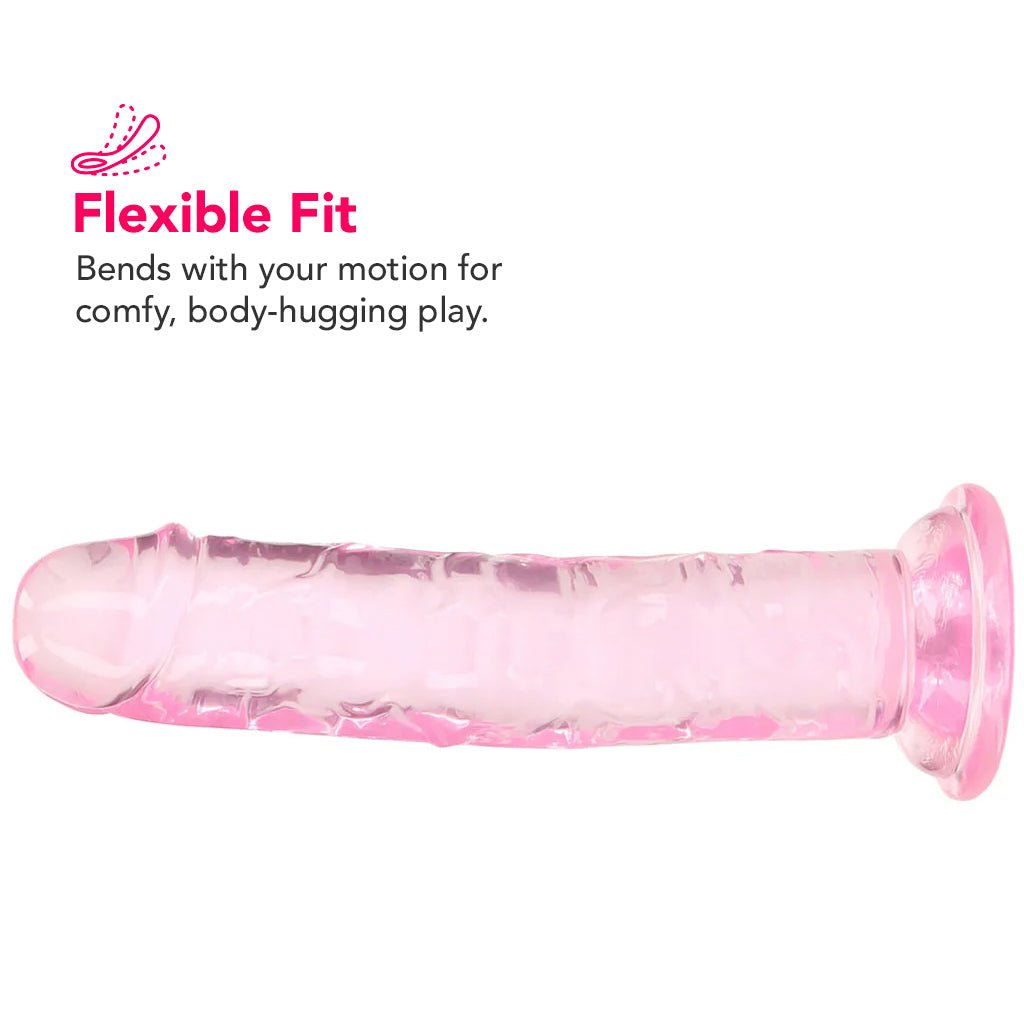 RealRock Crystal Clear Jelly 6 Inch Dildo in Pink Dildo Sex Toys > Realistic Dildos